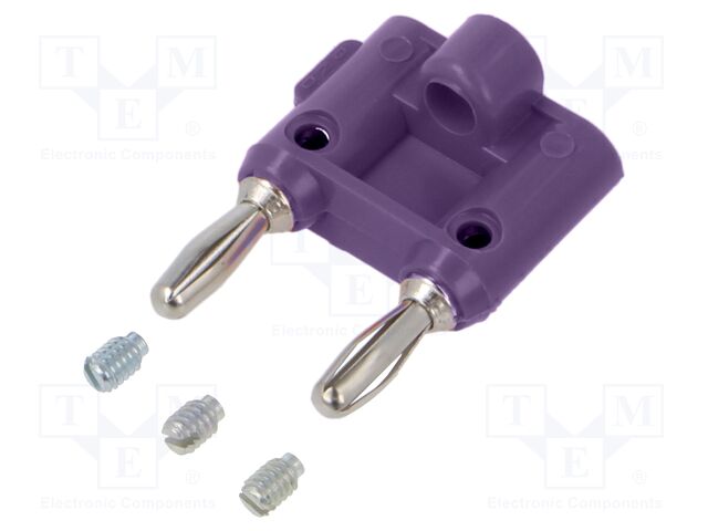 Stackable safety shunt; 15A; 5kV; violet; non-insulated; 39.37mm