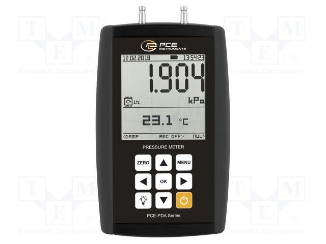 Manometer; -2÷2kPa; LCD 3"; ±0.5%; Interface: USB micro; IP41