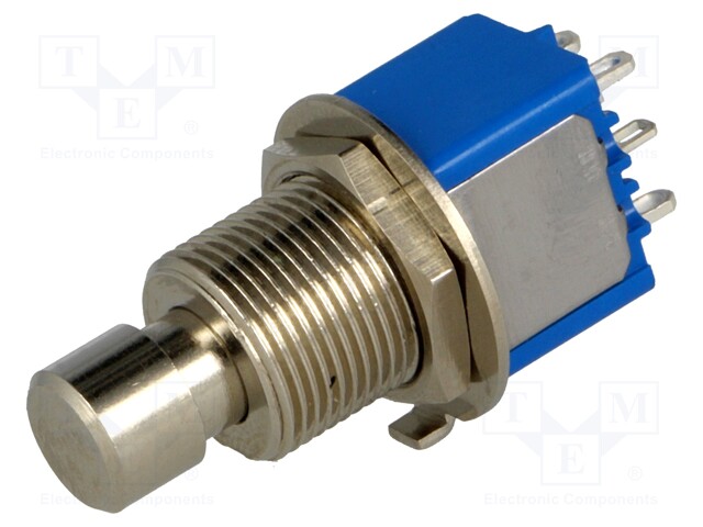 Switch: push-button; Pos: 2; DPDT; 3A/250VAC; 4A/30VDC; Ø12.5mm