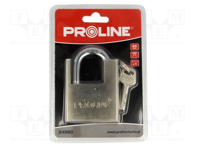 Padlock; Application: gates,cabinets,sheds; Kind: shackle; 60mm