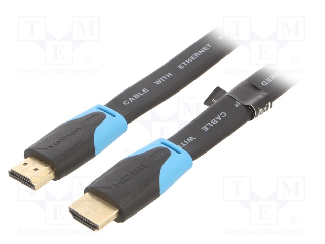 Cable; HDMI 2.0; HDMI plug,both sides; 1.5m; black; 30AWG