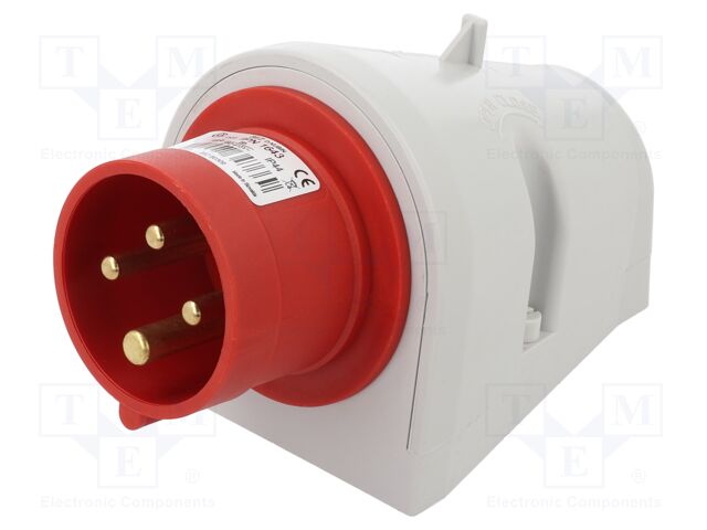 Connector: AC supply 3-phase; socket; male; 16A; 400VAC; IEC 60309