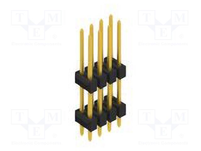 Connector: pin strips; pin header; male; PIN: 8; 2.54mm; THT; 2x4