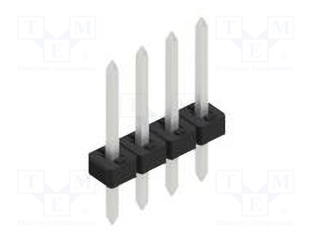 Connector: pin strips; pin header; male; PIN: 4; 2mm; THT; 1x4; 100V