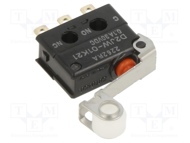 Microswitch SNAP ACTION; with lever (with roller); SPDT; Pos: 2