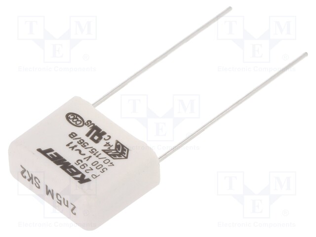 Capacitor: paper; Y1; 2.5nF; 500VAC; 15mm; ±20%; THT; Series: P295