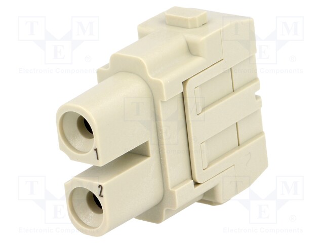 Connector: HAN; module; female; Han Modular 40A; PIN: 2; 40A; 1000V