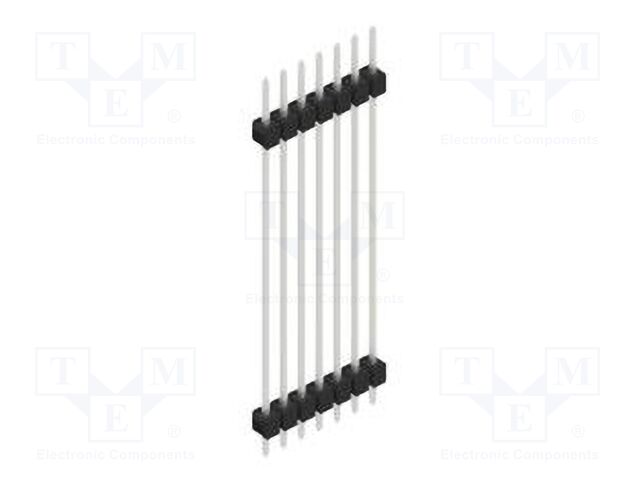 Connector: pin strips; pin header; male; PIN: 7; 2.54mm; THT; 1x7