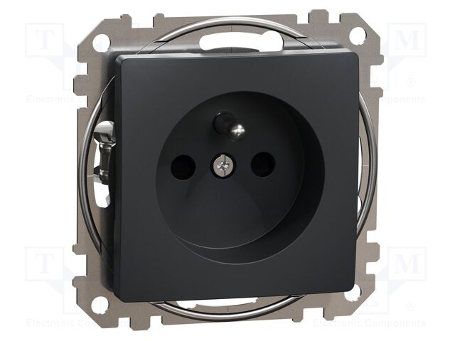 E-type socket; 250VAC; IP20; plaster embedded,in mounting box