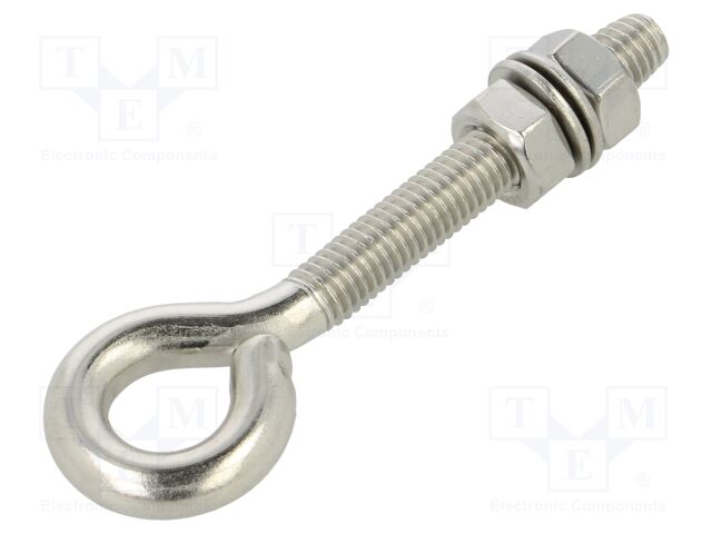 Screw with lug for rope mounting; Mat: stainless steel