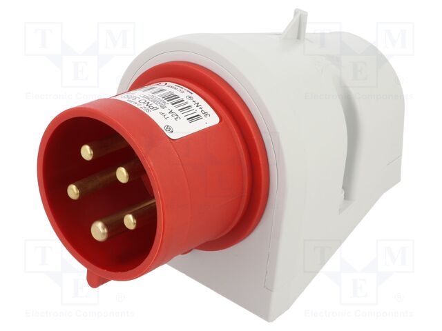 Connector: AC supply 3-phase; socket; male; 32A; 400VAC; IEC 60309