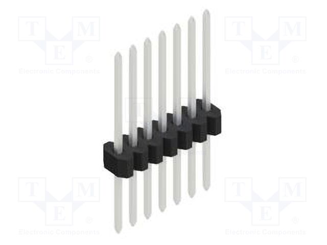 Connector: pin strips; pin header; male; PIN: 7; 1.27mm; THT; 1x7