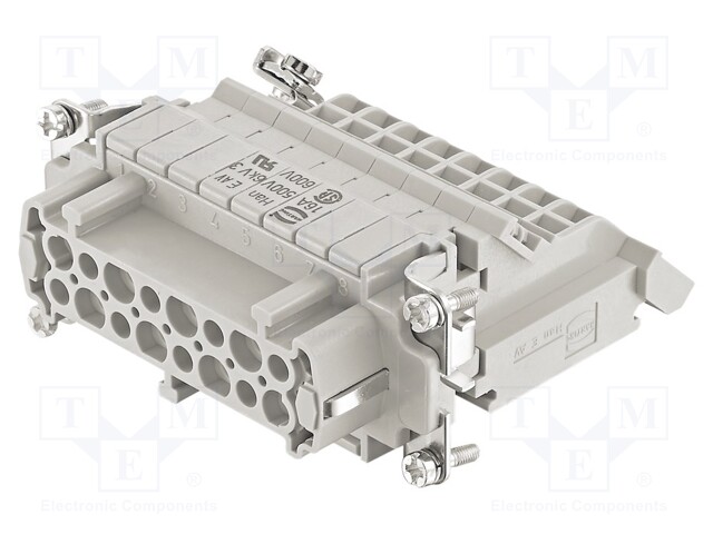 Han E AV 16 Pos. F Insert Term Block Lef
