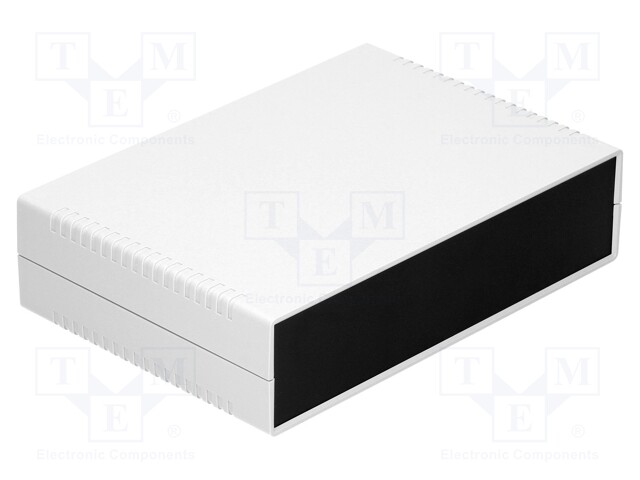Enclosure: with panel; X: 260mm; Y: 180mm; Z: 65mm; ABS; light grey