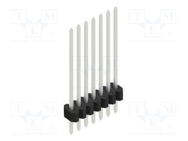 Connector: pin strips; pin header; male; PIN: 7; 1.27mm; THT; 1x7