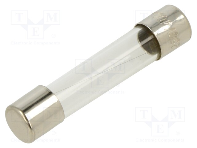 Fuse: fuse; 400mA; 250VAC; glass; 6.35x31.8mm; brass; bulk