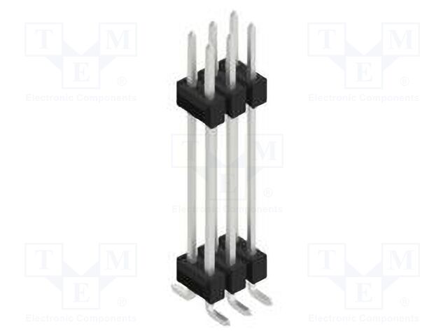 Connector: pin strips; pin header; male; PIN: 6; 2.54mm; SMT; 2x3
