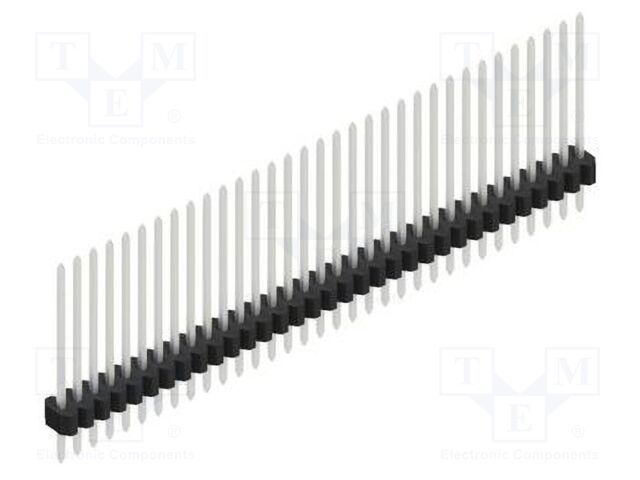 Connector: pin strips; pin header; male; PIN: 33; 1.27mm; THT; 1x33