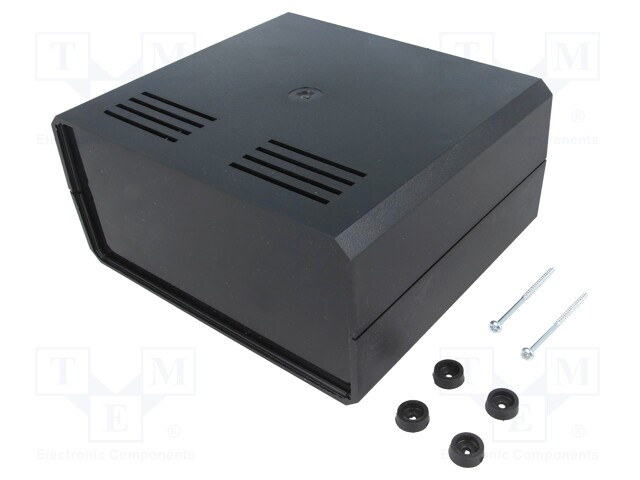 Enclosure: with panel; X: 160mm; Y: 180mm; Z: 85mm; ABS; black