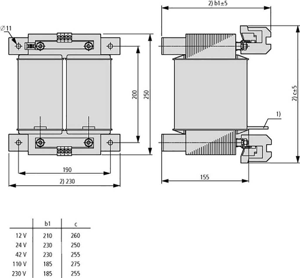 Transformer: mains; 3000VA; 400VAC; 230V; Leads: terminal block