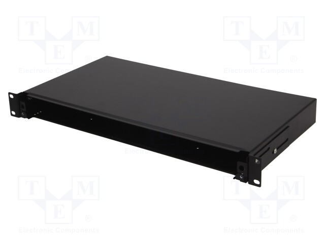 Connector: fiber optic; patch panel; RACK; Colour: black