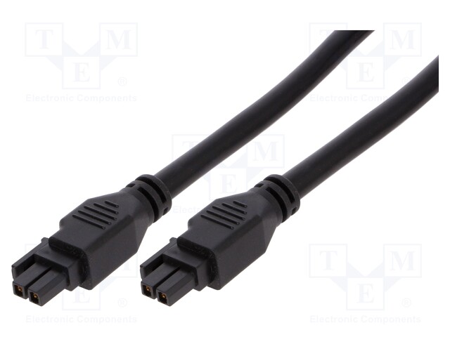 Cable: Mega-Fit-Mega-Fit; female; Mega-Fit; 5.7mm; PIN: 2; 23A; 300V