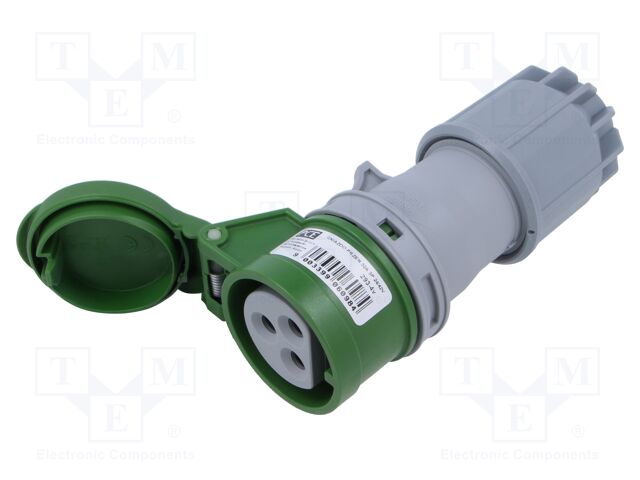 Connector: AC supply; plug; male; 16A; 24VAC; IEC 60309; IP44; PIN: 2