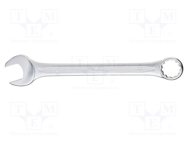 Wrench; combination spanner; 30mm; Chrom-vanadium steel; L: 340mm