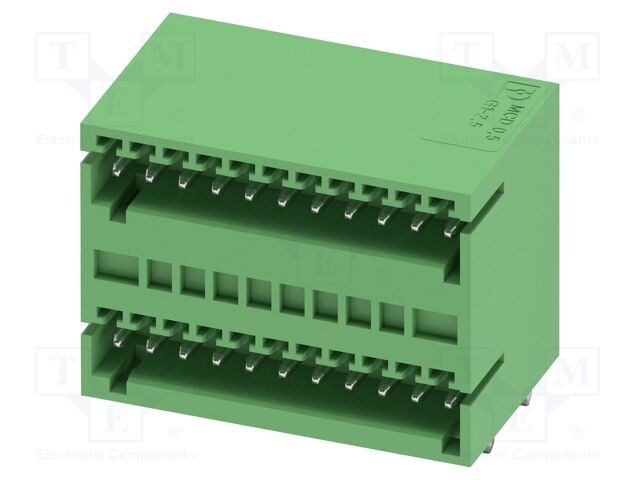 PCB headers, nominal cross section: 0.5 mm?, color: green, n