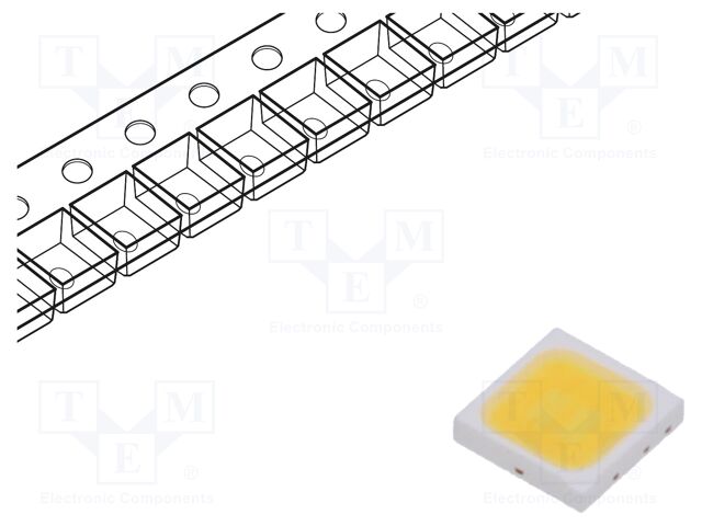 LED; white cold; 5700-6300K; 110÷120lm; 120°; 350mA; 2.8÷3.5V; SMD