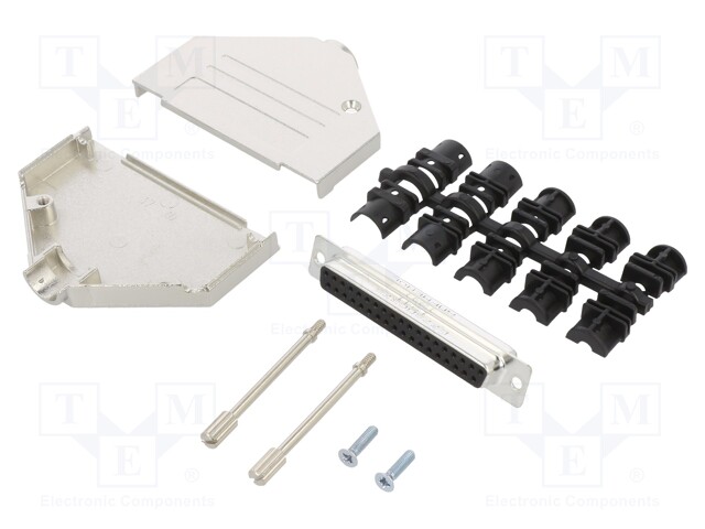 D-Sub; PIN: 37; female; shielded; straight; soldering; for cable