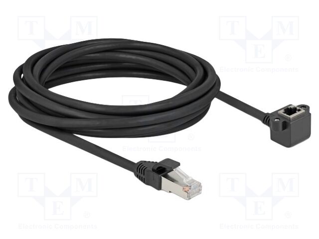 Extender Ethernet; F/UTP; Cat: 6; 5m; PVC; black; 26AWG; screw