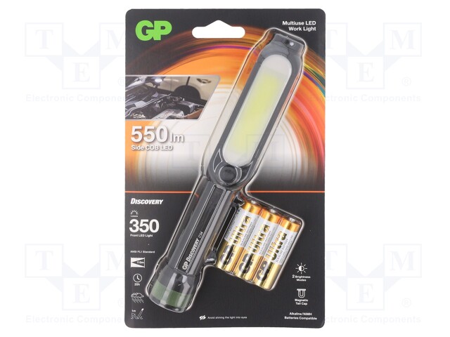 Torch: LED; waterproof; 550lm; IPX4; with magnet