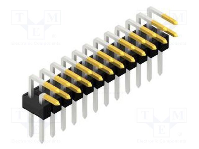 Connector: pin strips; pin header; male; PIN: 24; 2.54mm; THT; 2x12