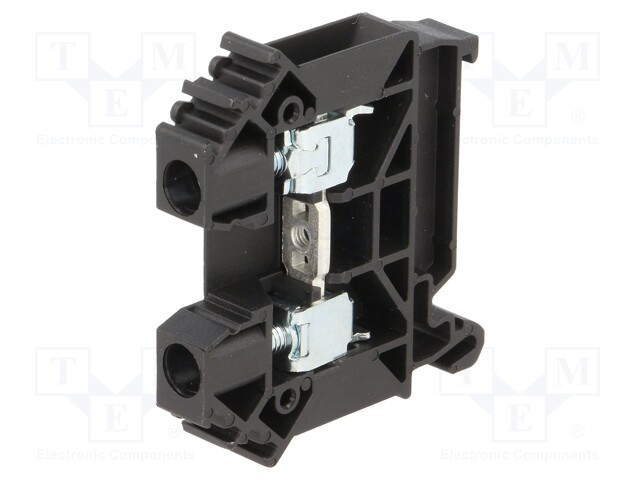 Splice terminal: rail; 0.5÷10mm2; ways: 1; terminals: 2; black; TS35