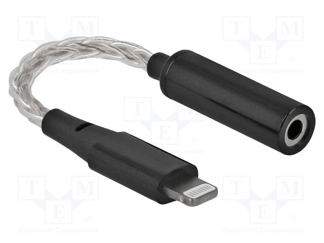 Cable; stereo; Apple Lightning plug,Jack 3.5mm 4pin socket