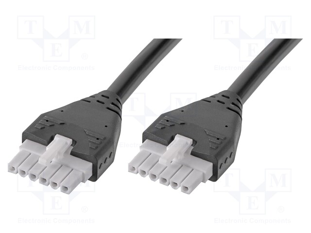 Cable; Mini-Fit Jr; female; PIN: 6; Len: 1m; 6A; Insulation: PVC