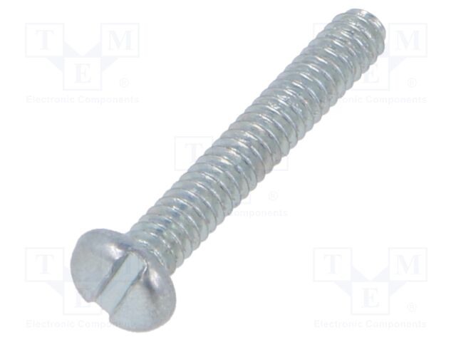 Screw; Head: cheese head; slotted; steel; zinc