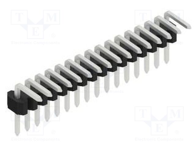 Connector: pin strips; pin header; male; PIN: 16; 1.27mm; THT; 1x16