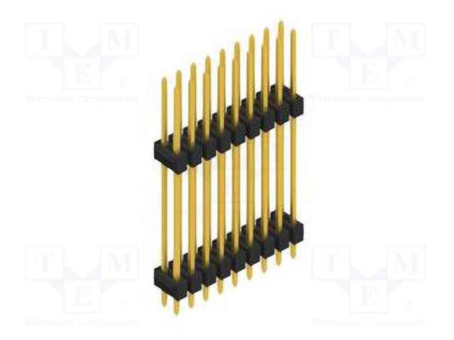 Connector: pin strips; pin header; male; PIN: 18; 2.54mm; THT; 2x9