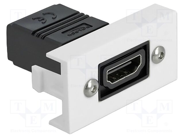 HDMI module; Easy 45; HDMI socket,both sides; HDMI 2.0; white