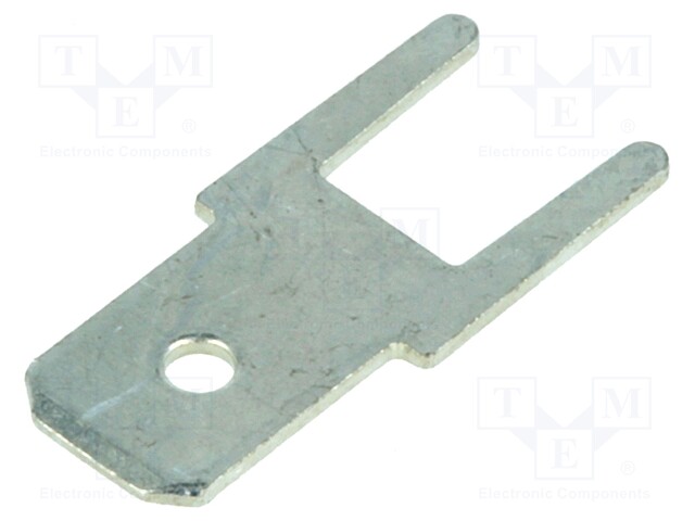 Terminal: flat; 4.8mm; 0.5mm; male; THT; tinned; straight