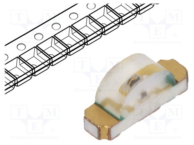 LED; SMD; 1204; red; 7.2÷17mcd; 3.2x1.5x1mm; 130°; 1.8÷2.6V; 20mA
