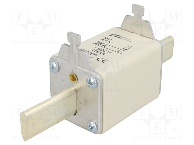 Fuse: fuse; gG; 25A; 500VAC; ceramic,industrial; NH2C; WT-NH