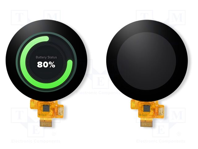 Display: TFT; 1.3"; 240x240; Illumin: LED; 35.5x38.23mm; RGB; round
