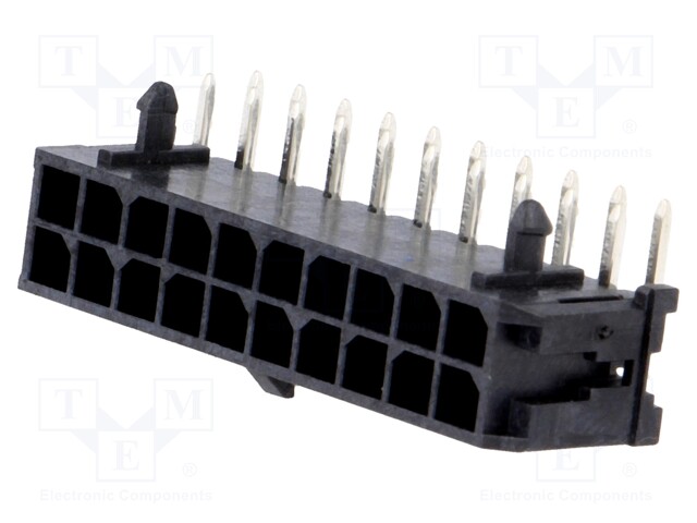 Socket; wire-board; male; Micro-Fit 3.0; 3mm; PIN: 20; THT; 5A; 600V