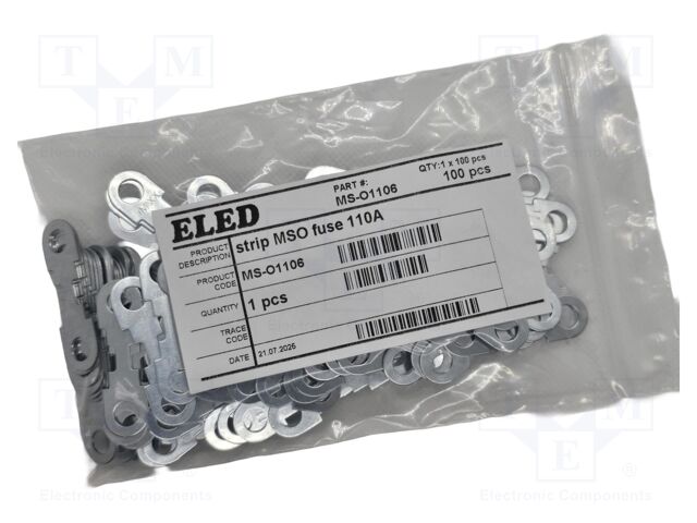 Fuse: fuse; 110A; 32VDC; automotive,strip fuse; 42mm; M6 screw