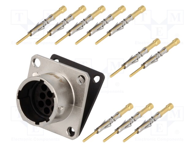 Connector: circular; Series: RT360; socket; male; crimped; PIN: 10