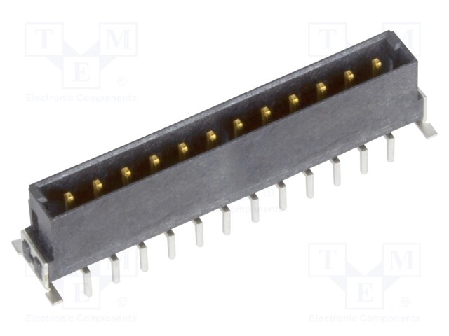 Connector: PCB to PCB; male; PIN: 12; 2.54mm; -55÷125°C; 19A; THT