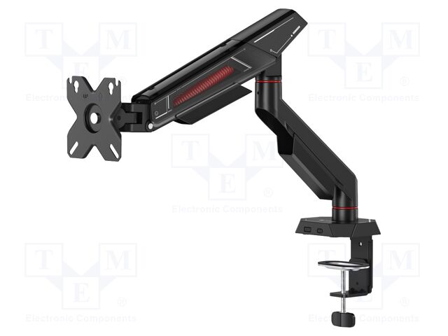 Holder; 12kg; 17÷40"; black; Arm len: 455mm; Dim: 120x508x587mm